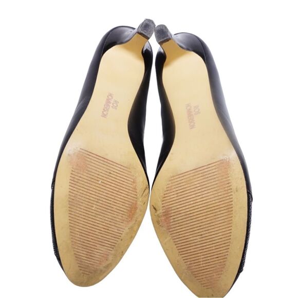 Ros Hommerson Joyce Black Cap Toe Pumps, Size 7.5 - Picture 9 of 9